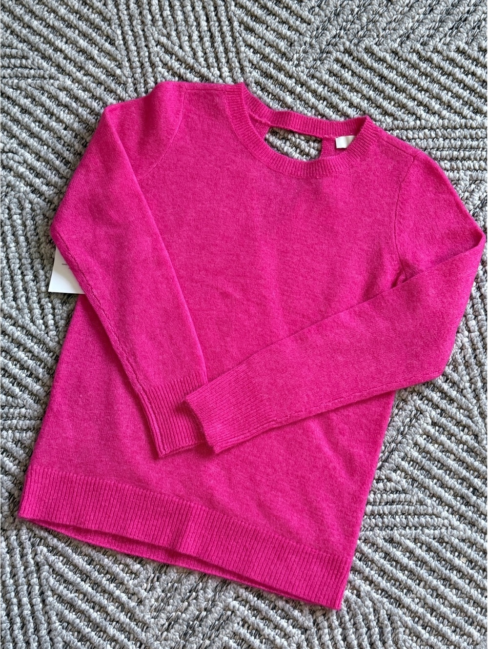 LOFT bright pink knit sweater size S